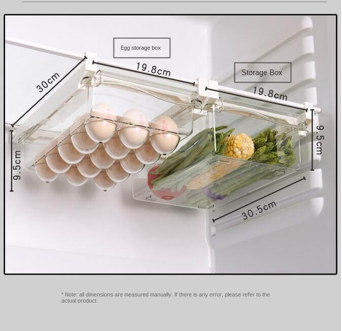 Fridge Organizer Under Shelf Drawer Box - MaviGadget