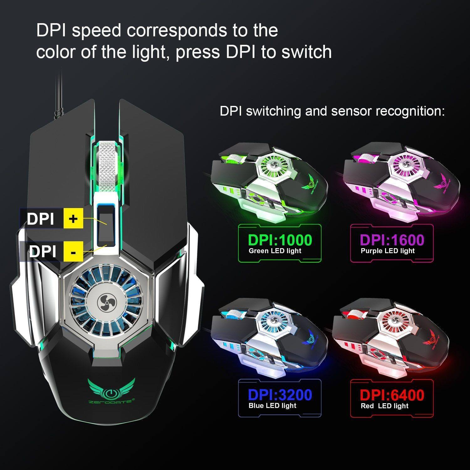 Cooling USB Fan Gaming Mouse - MaviGadget