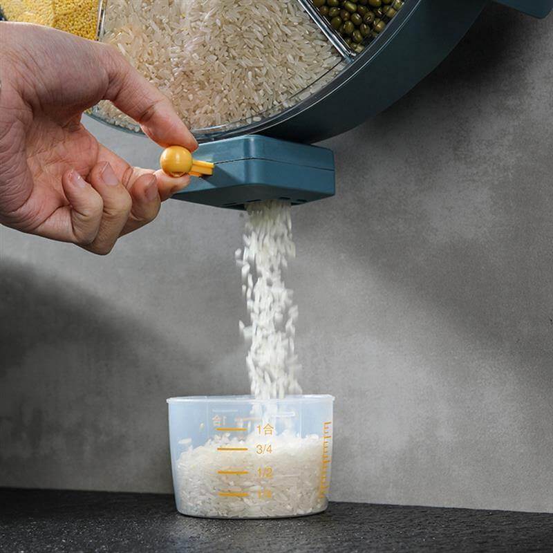 Wall Mounted 360 Degree Rotatable Cereals Grain Storage - MaviGadget