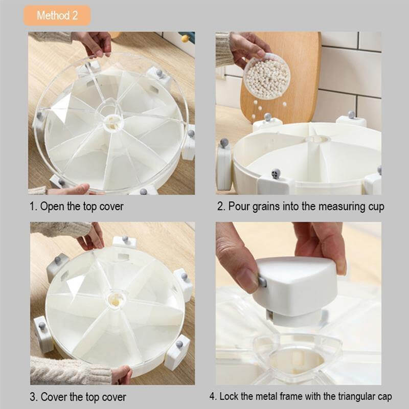 Wall Mounted 360 Degree Rotatable Cereals Grain Storage - MaviGadget