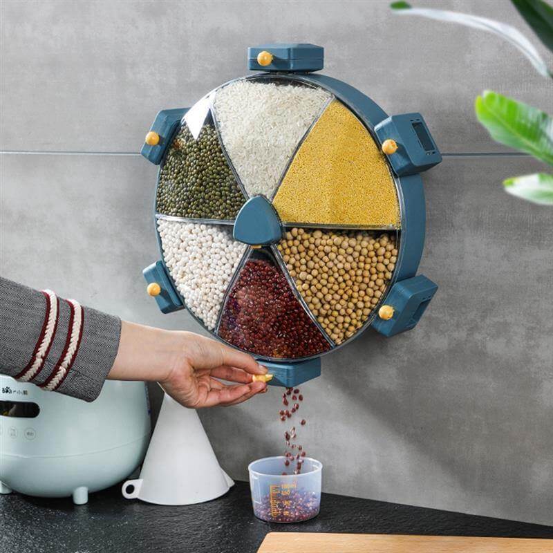 Wall Mounted 360 Degree Rotatable Cereals Grain Storage - MaviGadget