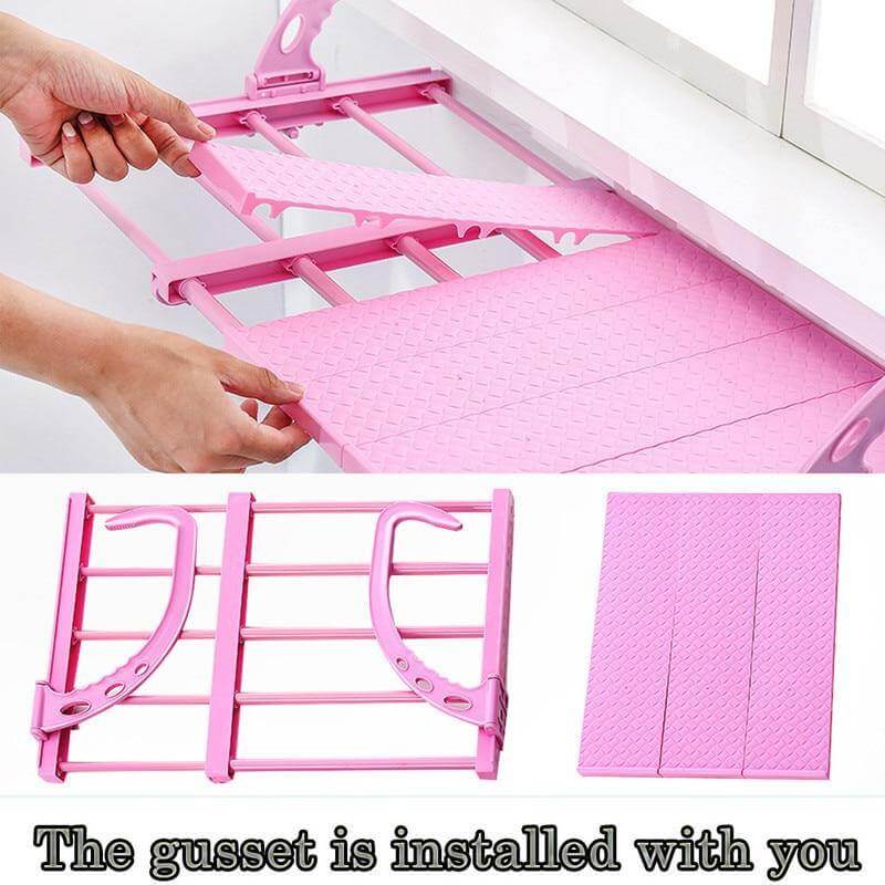 Balcony Foldable Clothes Hanging Drying Rack Organizer - MaviGadget