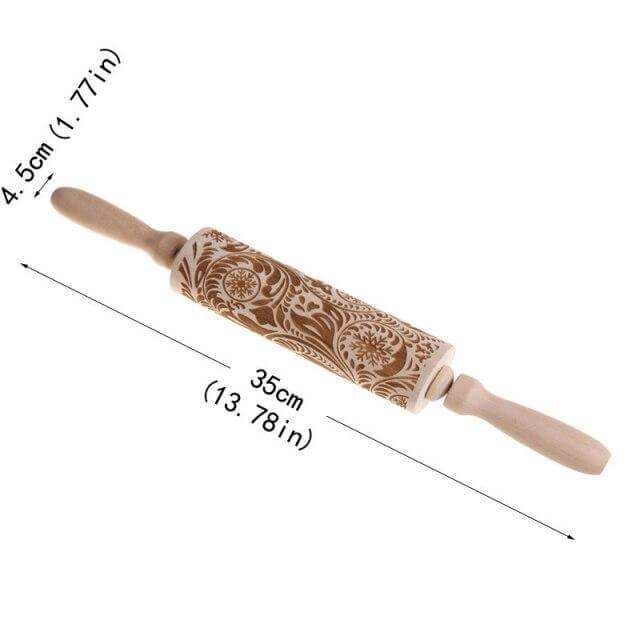 Snowflake Wooden Baking Cookies Roller - MaviGadget