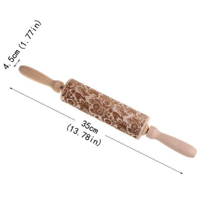 Snowflake Wooden Baking Cookies Roller - MaviGadget