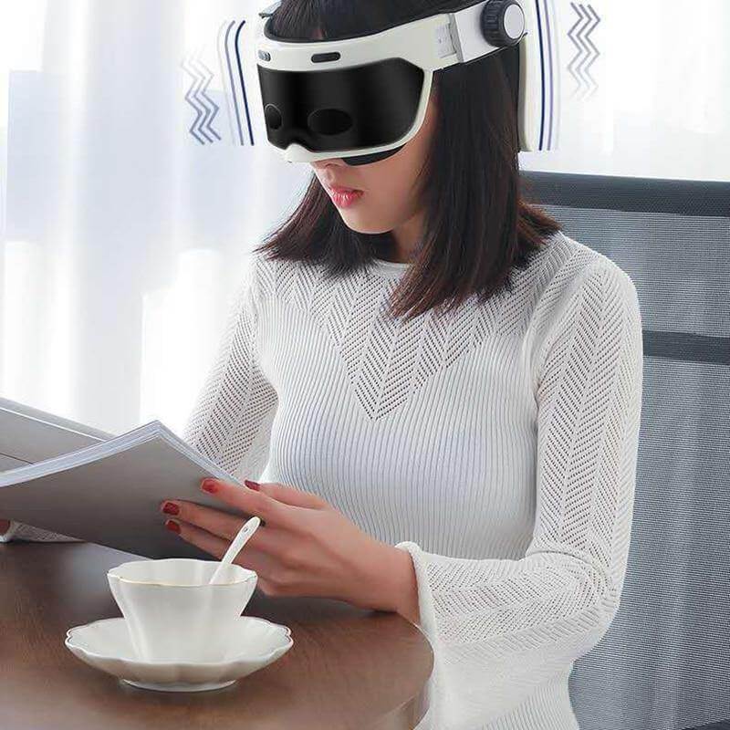 Chargeable Electric Heating Head Eye Massage Helmet - MaviGadget