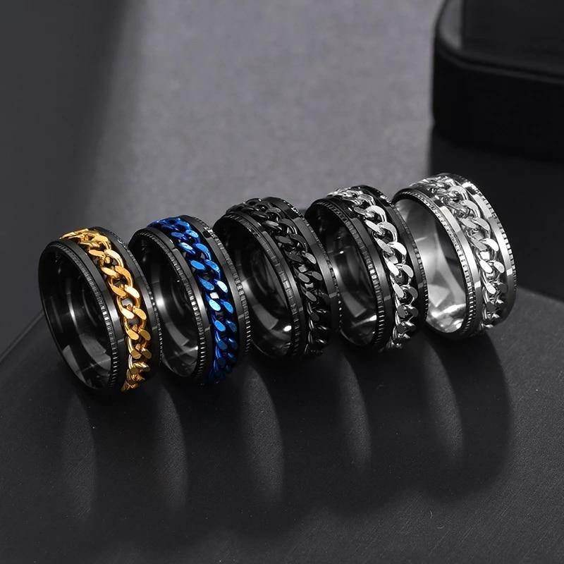 Cool Stainless Steel Rotating Ring - MaviGadget