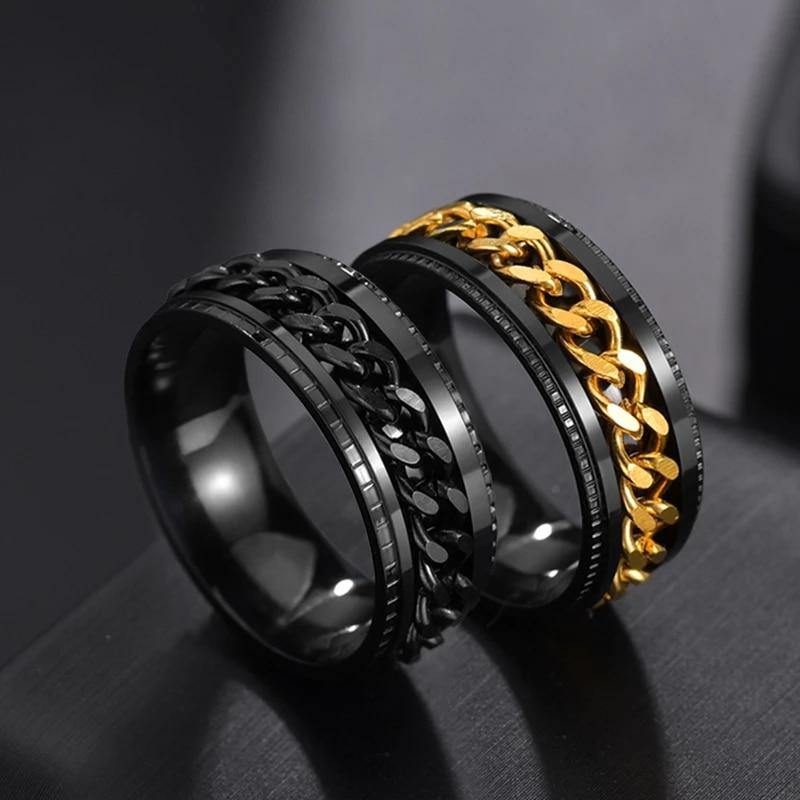 Cool Stainless Steel Rotating Ring - MaviGadget