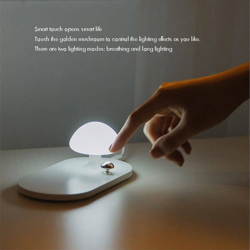 Mushroom USB Wireless Charging Night Light - MaviGadget