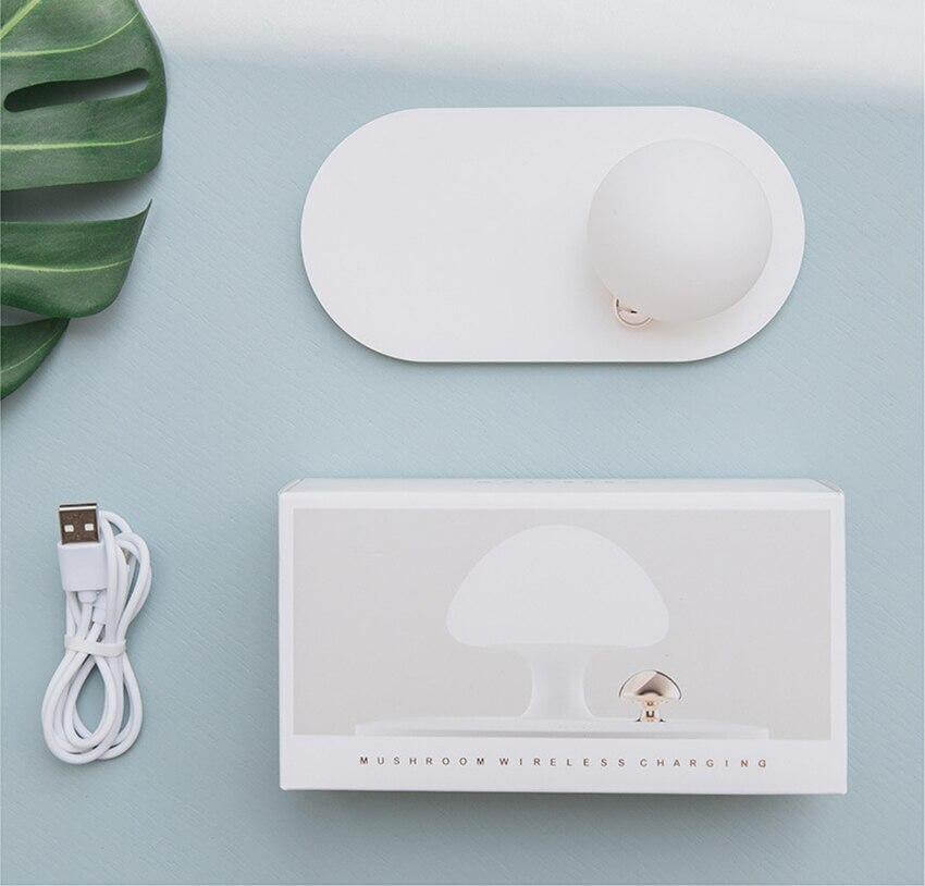 Mushroom USB Wireless Charging Night Light - MaviGadget