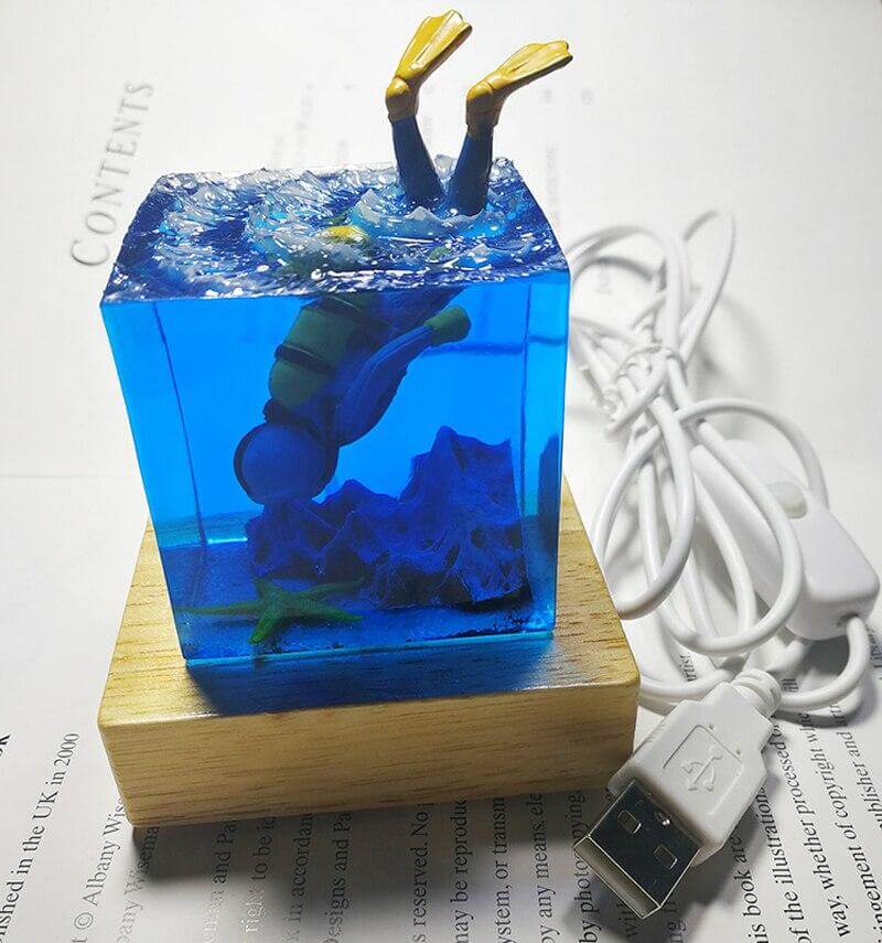 Ocean Scuba Diver Lamp - MaviGadget