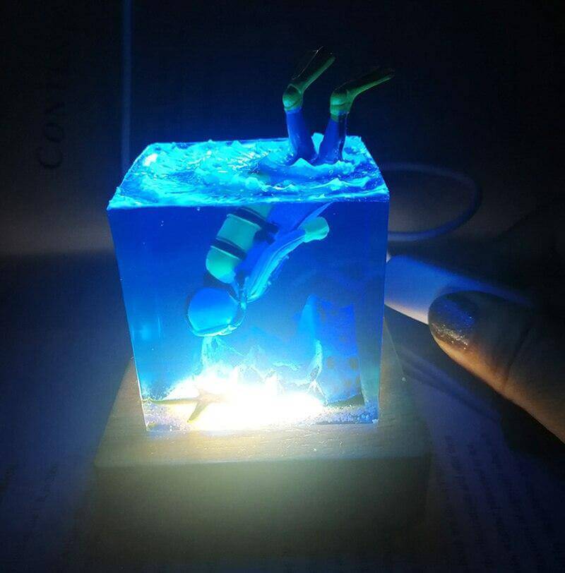 Ocean Scuba Diver Lamp - MaviGadget