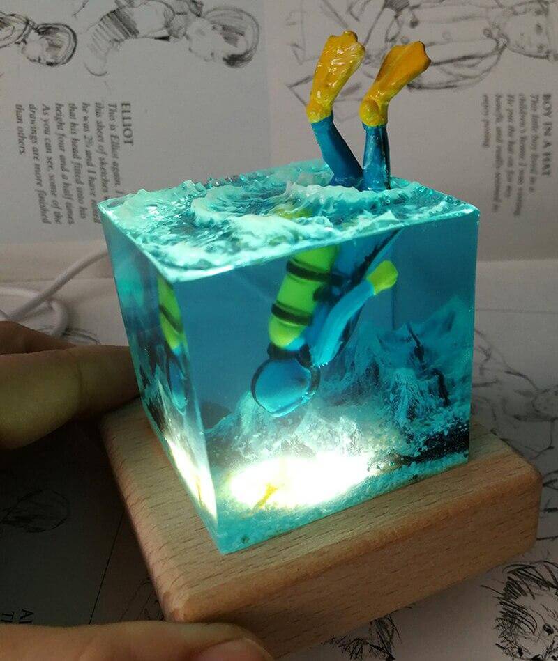 Ocean Scuba Diver Lamp - MaviGadget