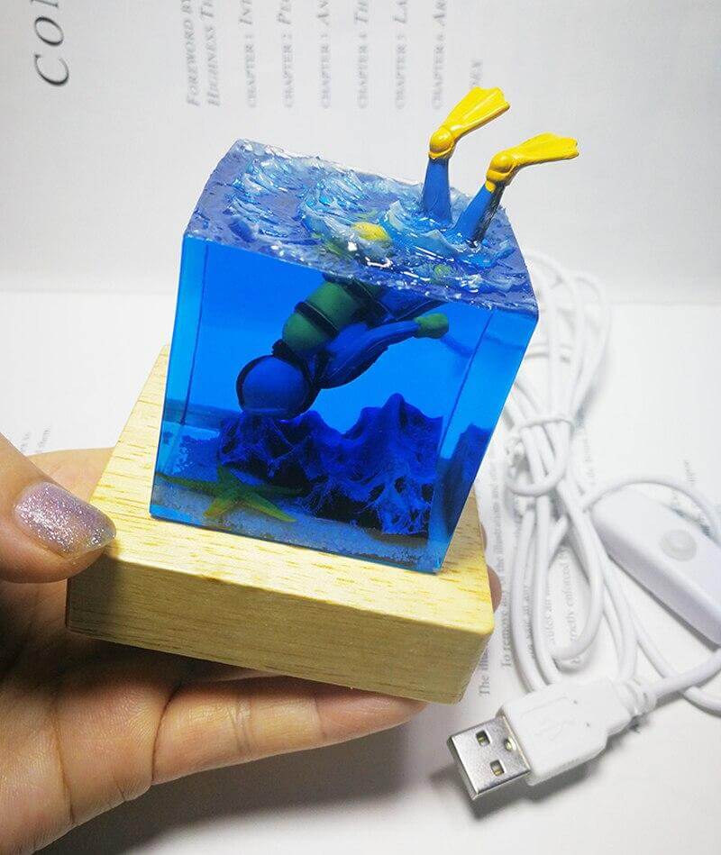Ocean Scuba Diver Lamp - MaviGadget