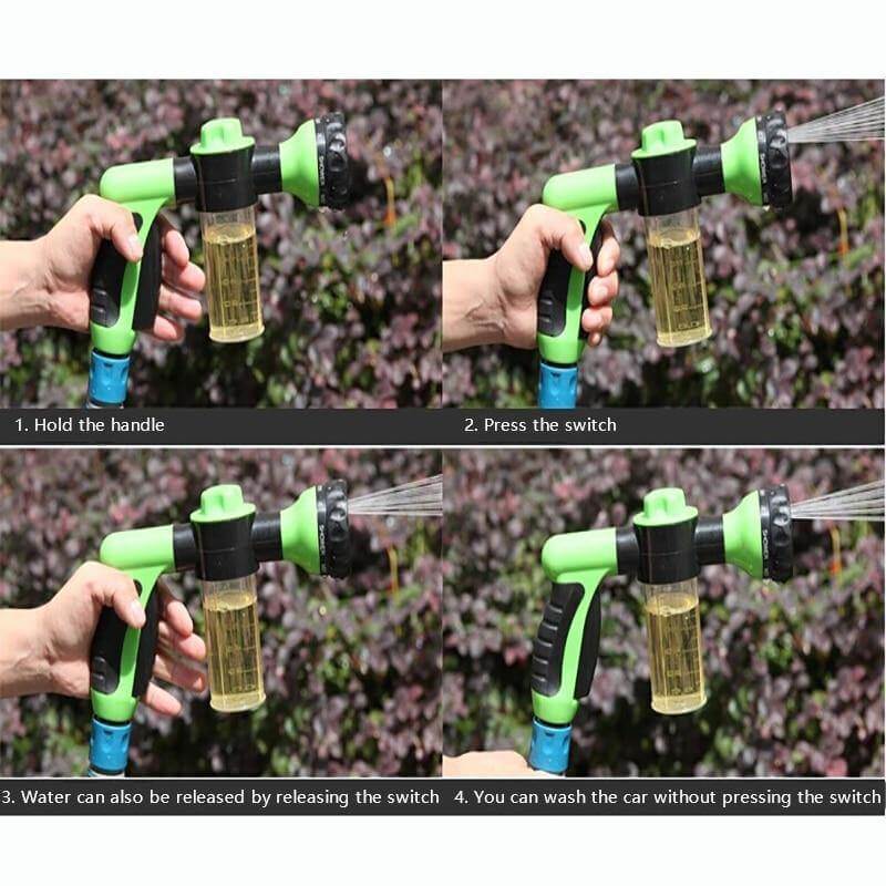 High Pressure Water Spray Gun with Automatic Dispenser - MaviGadget