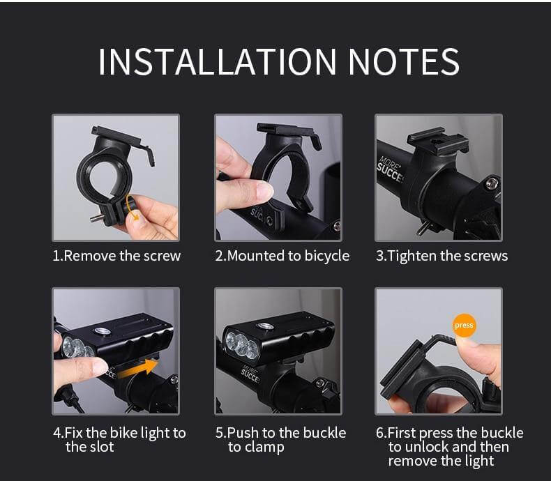 Rechargeable Bike Front Light USB - MaviGadget