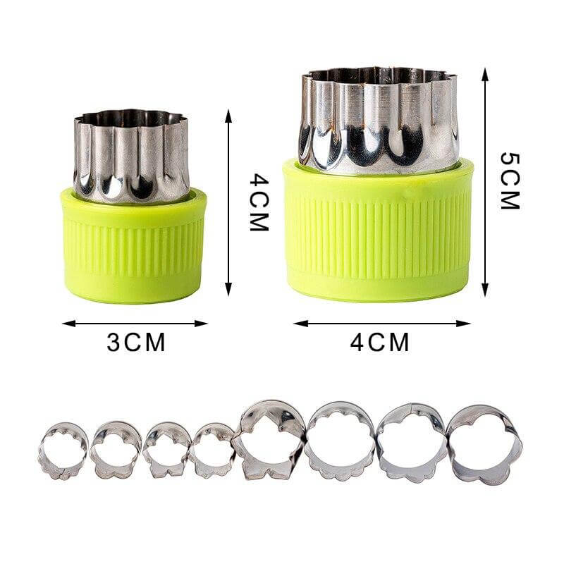 8pcs/Set Stainless Steel Puzzle Fruit Vegetable Cutter - MaviGadget