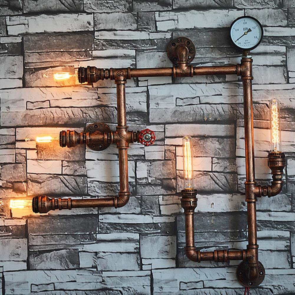 5 Heads Water Metal Vintage Wall Lights - MaviGadget