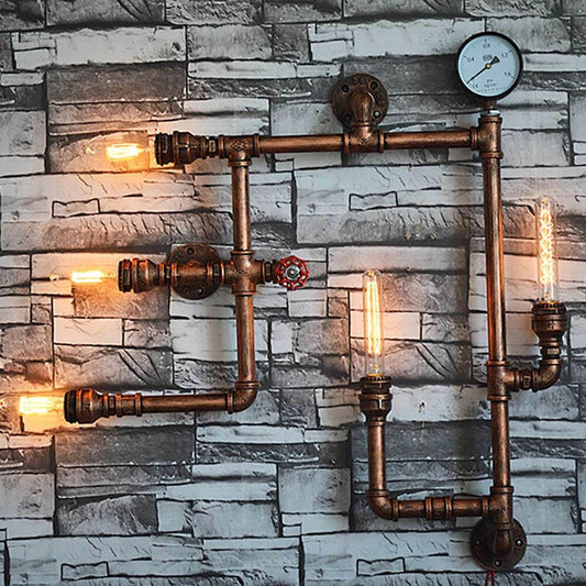 5 Heads Water Metal Vintage Wall Lights - MaviGadget