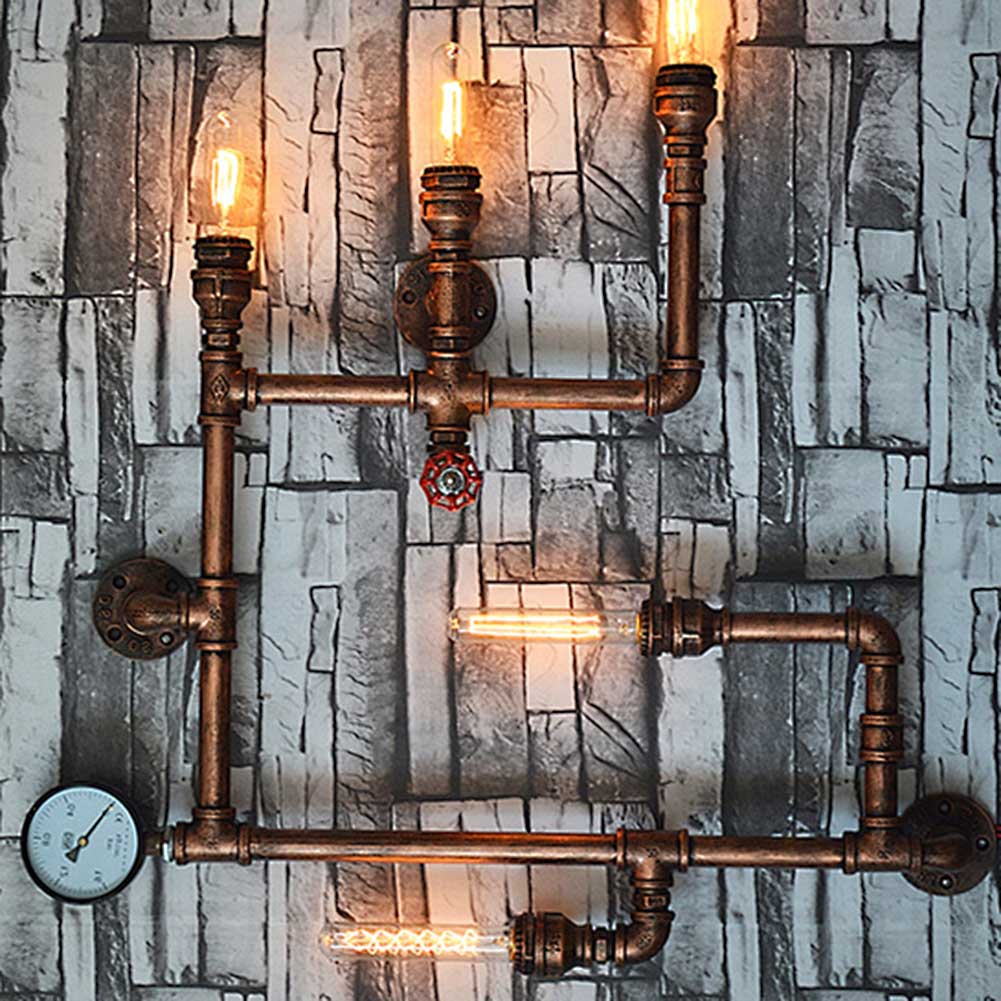 5 Heads Water Metal Vintage Wall Lights - MaviGadget