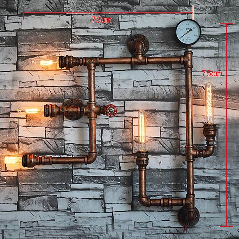 5 Heads Water Metal Vintage Wall Lights - MaviGadget