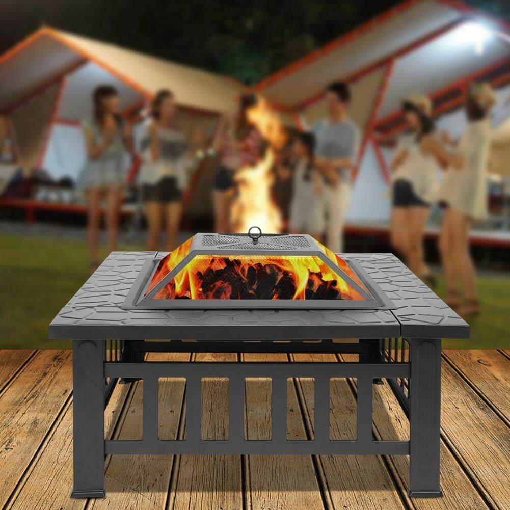 Portable Backyard Fire Pit Table - MaviGadget