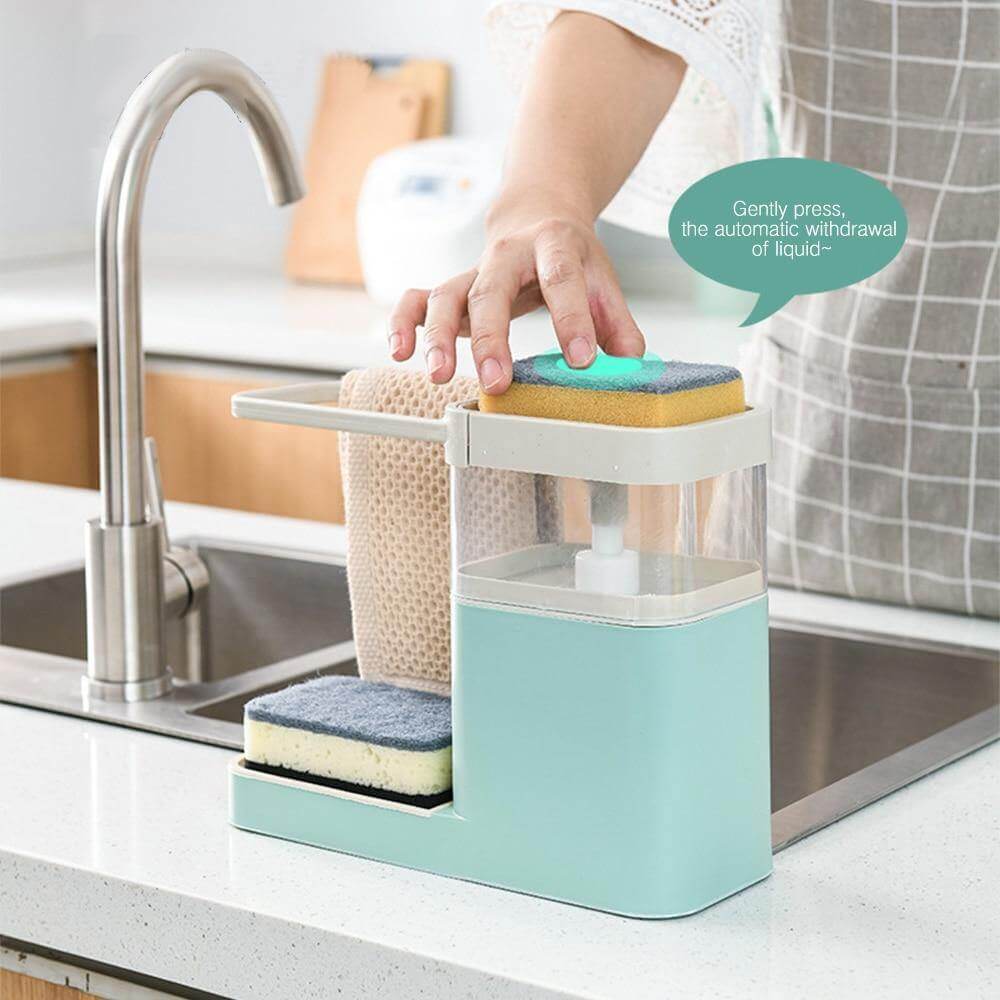 3in1 Multifunctional Cleaning Soap Holder Drainboard Storage - MaviGadget