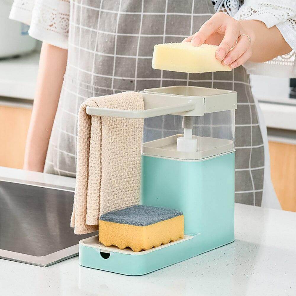 3in1 Multifunctional Cleaning Soap Holder Drainboard Storage - MaviGadget