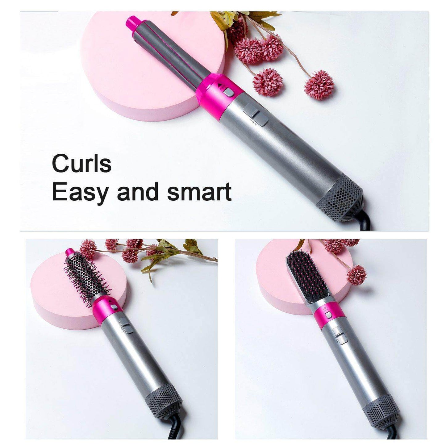 5in1 Negative Ion Hair Straightener Curler - MaviGadget