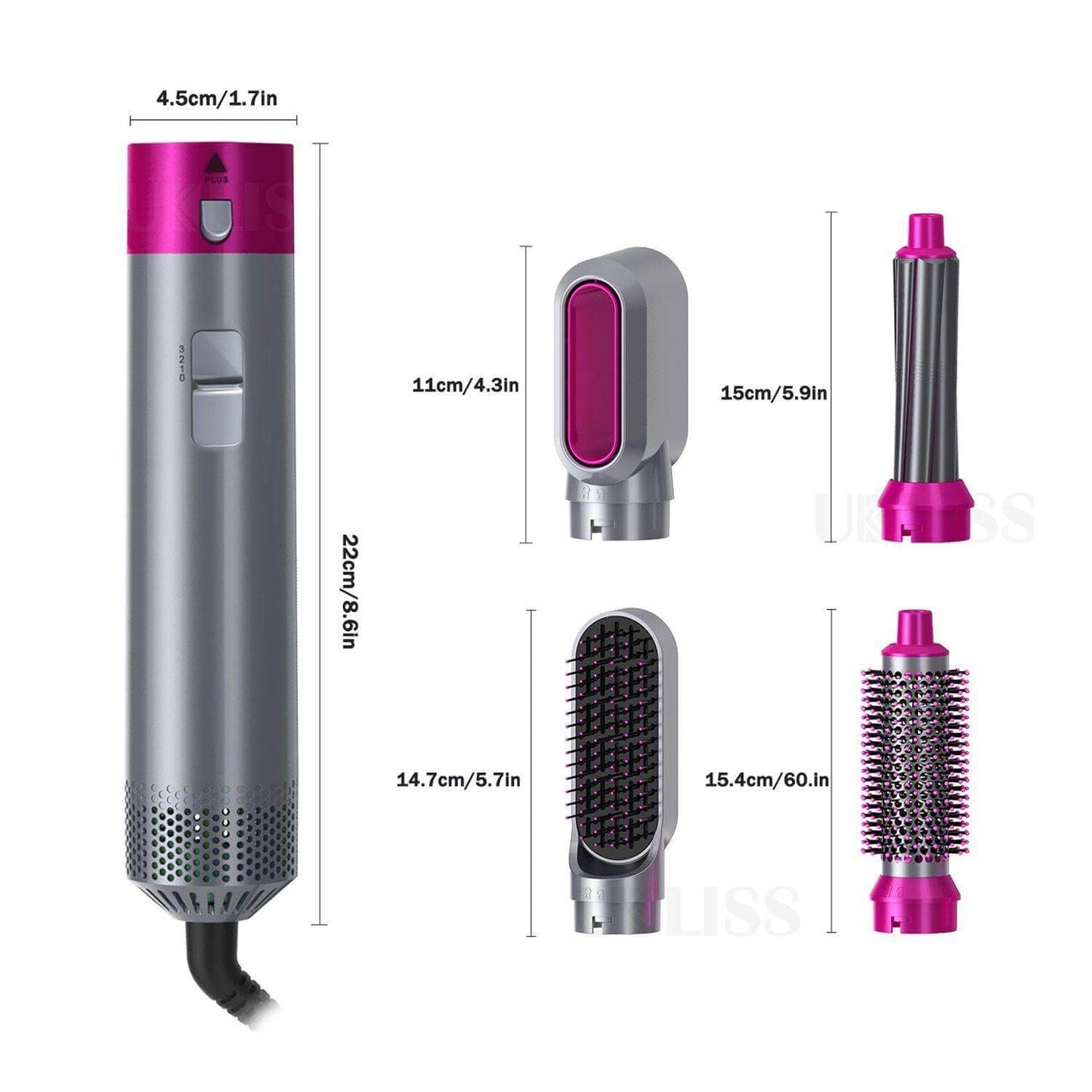 5in1 Negative Ion Hair Straightener Curler - MaviGadget