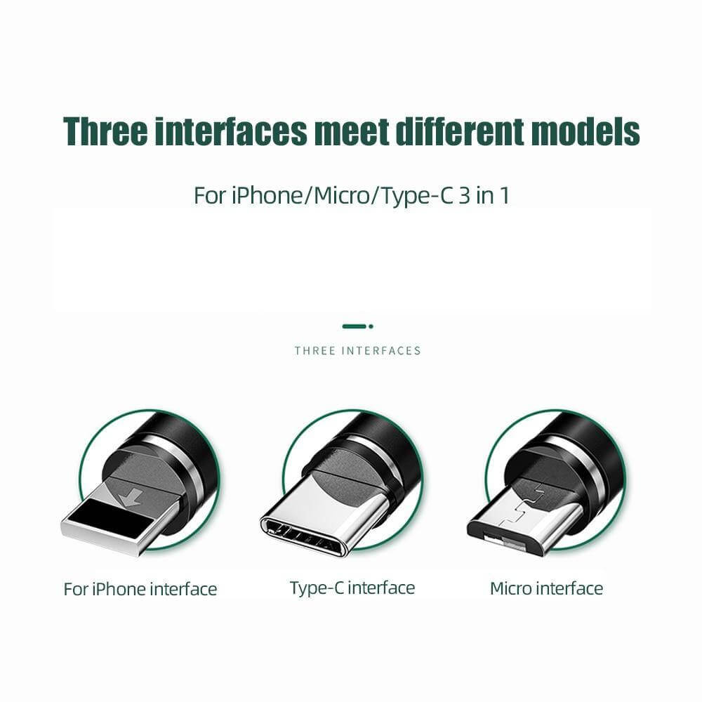 Universal Retractable Magnetic Charge Cable iPhone Samsung - MaviGadget