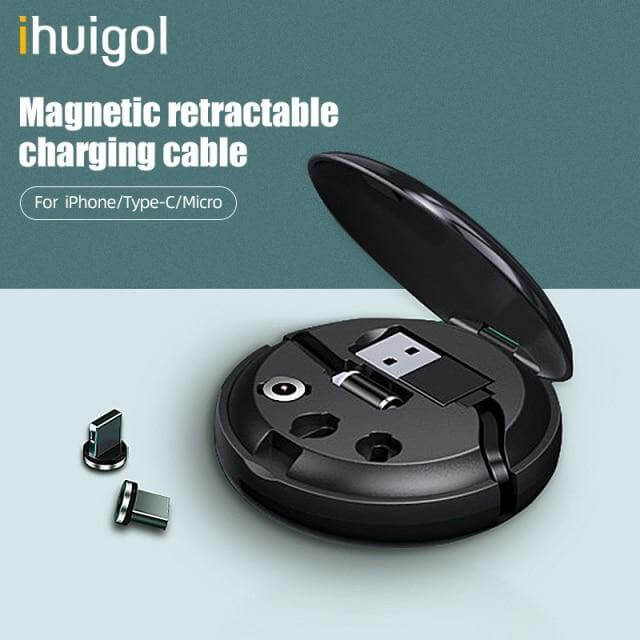 Universal Retractable Magnetic Charge Cable iPhone Samsung - MaviGadget
