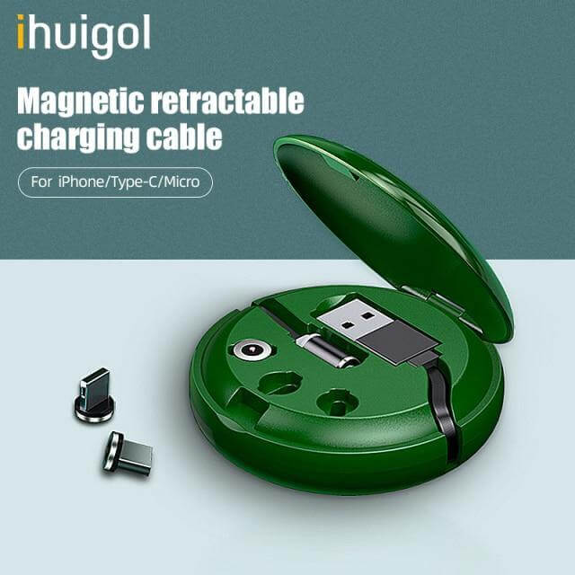 Universal Retractable Magnetic Charge Cable iPhone Samsung - MaviGadget