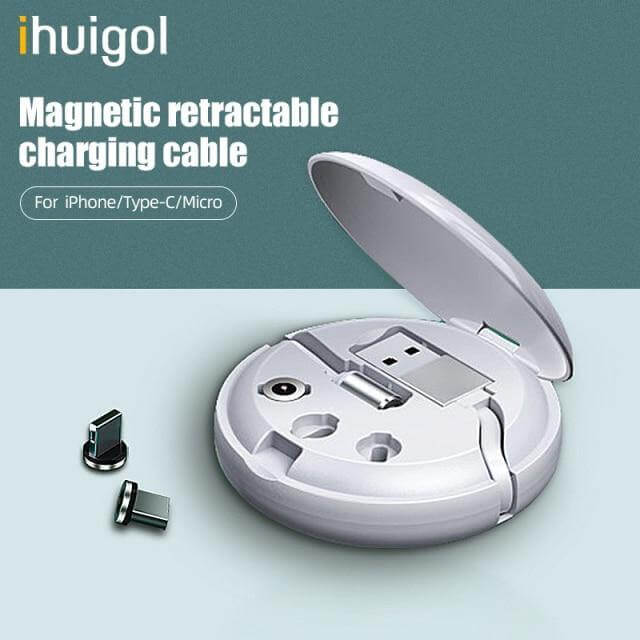 Universal Retractable Magnetic Charge Cable iPhone Samsung - MaviGadget