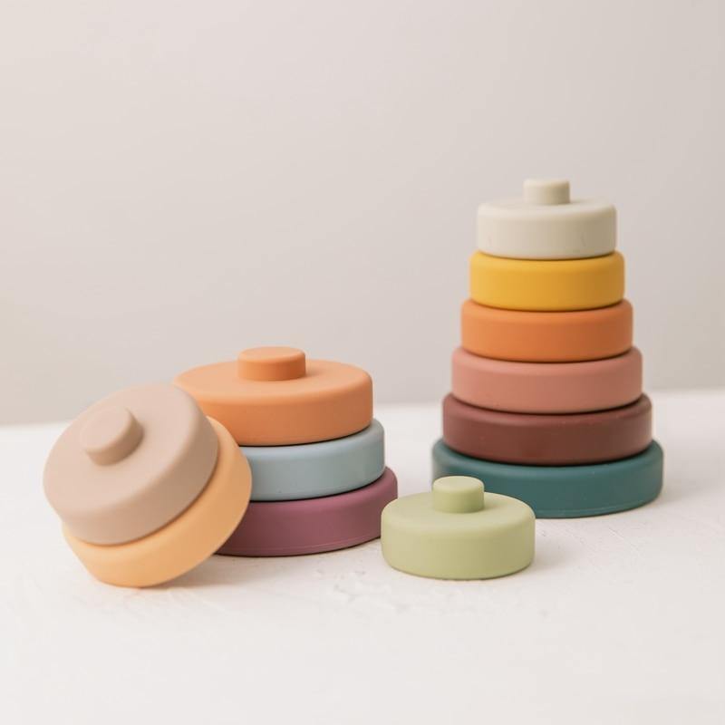 Baby Silicone Construction Stacking Smart Block Game - MaviGadget