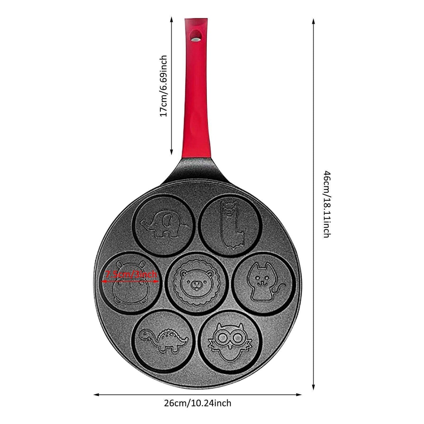 7-Shape Cartoon Animals Heavy-duty Pancake Pan - MaviGadget