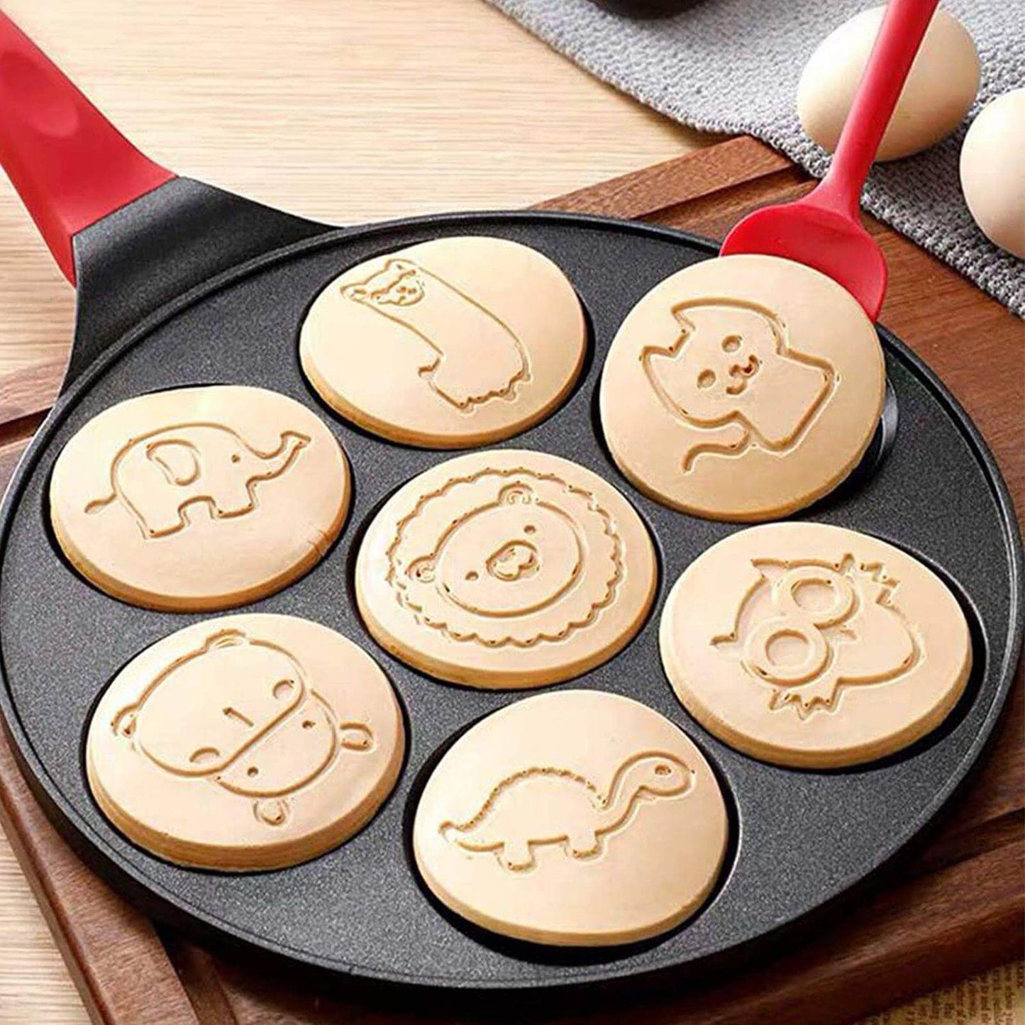 7-Shape Cartoon Animals Heavy-duty Pancake Pan - MaviGadget