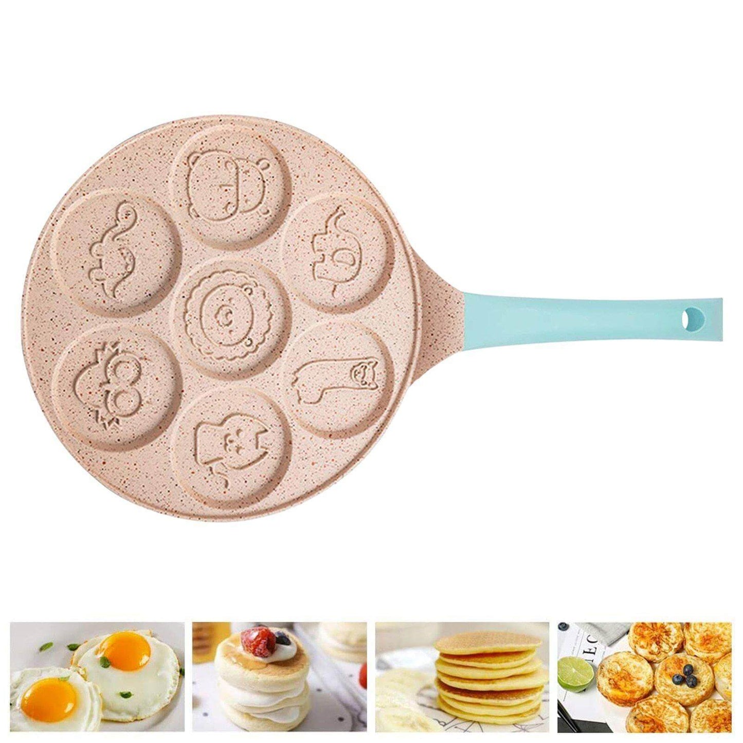 7-Shape Cartoon Animals Heavy-duty Pancake Pan - MaviGadget