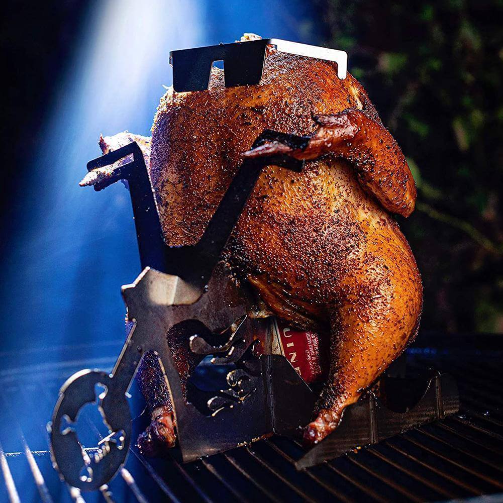Motorcycle Chicken Grill Stand Rack - MaviGadget