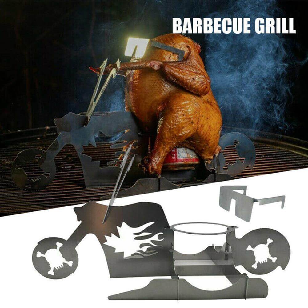 Motorcycle Chicken Grill Stand Rack - MaviGadget