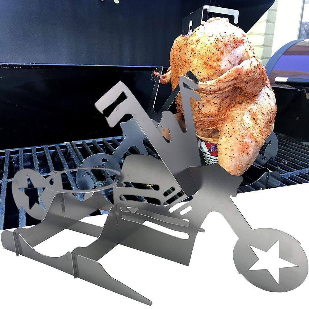 Motorcycle Chicken Grill Stand Rack - MaviGadget