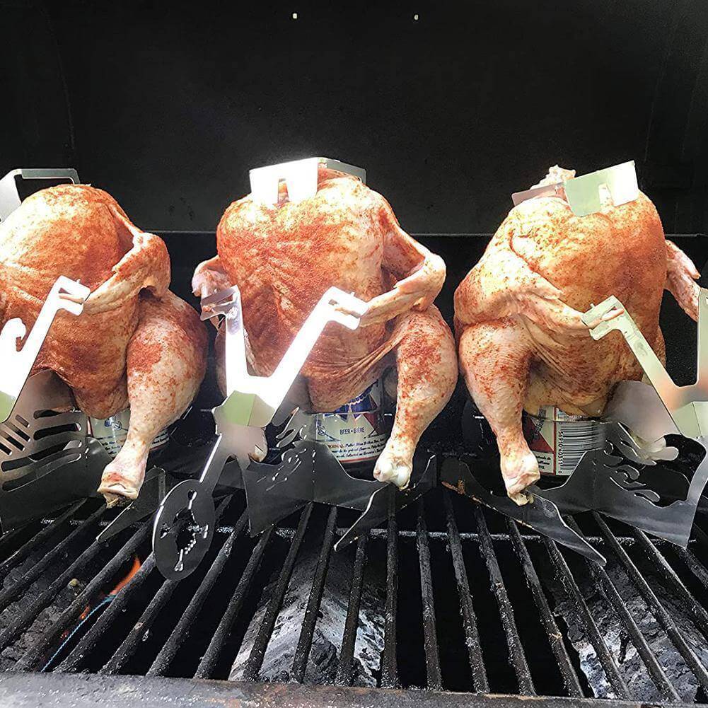 Motorcycle Chicken Grill Stand Rack - MaviGadget