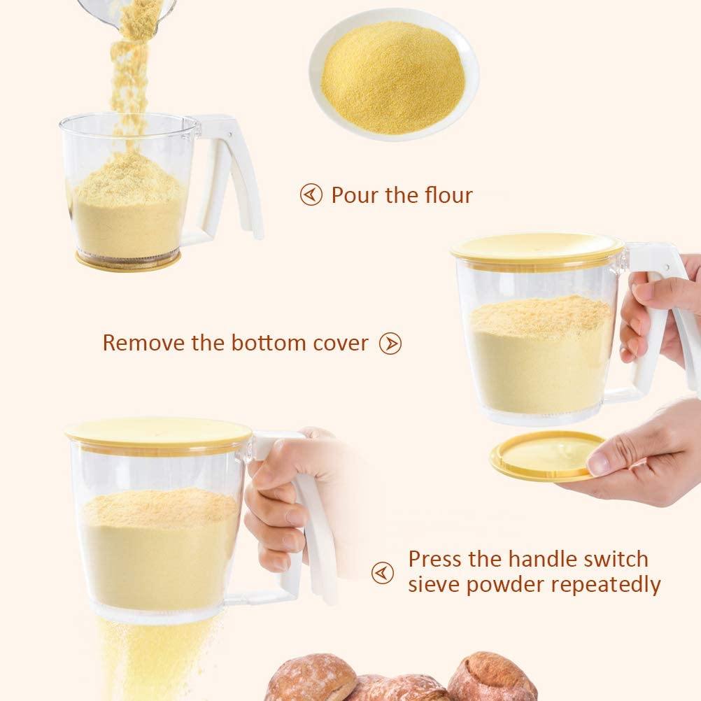 Hand-Pressed Flour Sifter Filter Strainer Gadget - MaviGadget
