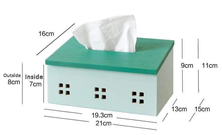 Wooden Nordic House Tissue Box - MaviGadget