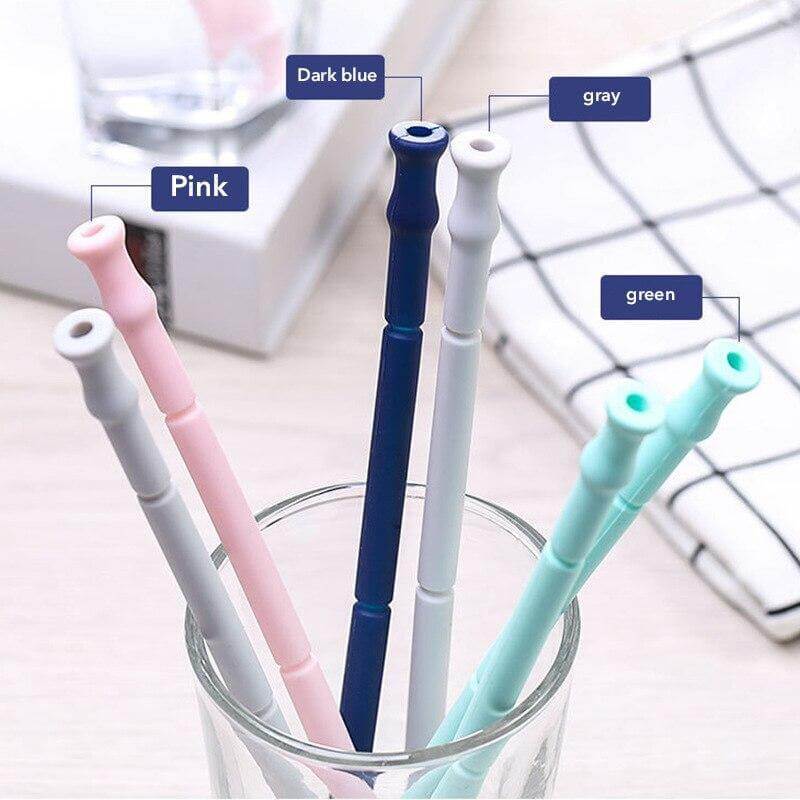 Foldable Reusable Silicone Straw - MaviGadget