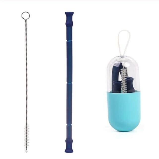 Foldable Reusable Silicone Straw - MaviGadget