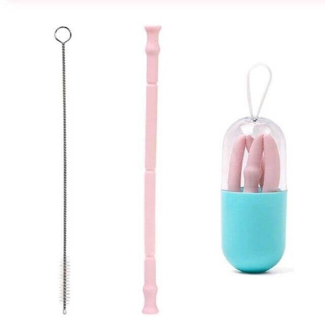 Foldable Reusable Silicone Straw - MaviGadget