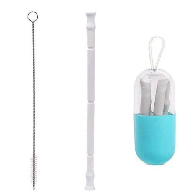 Foldable Reusable Silicone Straw - MaviGadget