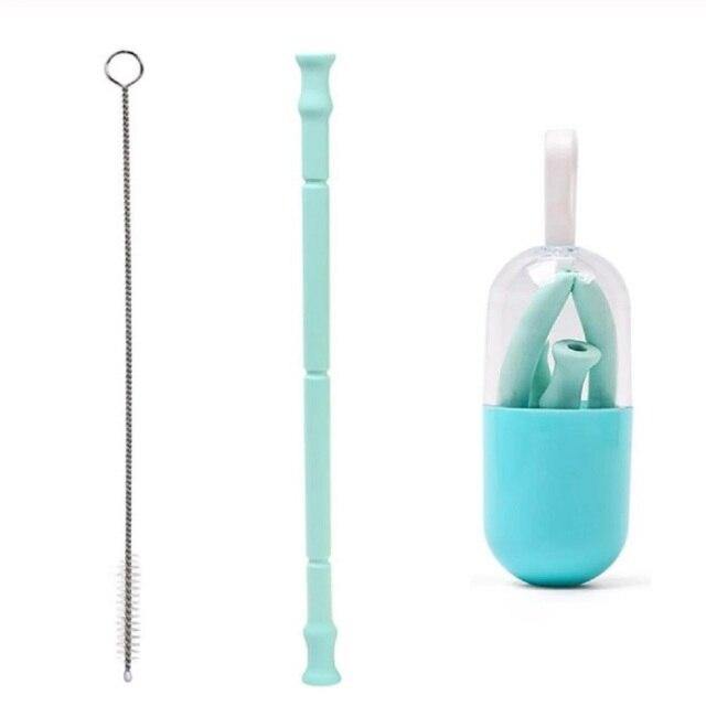 Foldable Reusable Silicone Straw - MaviGadget
