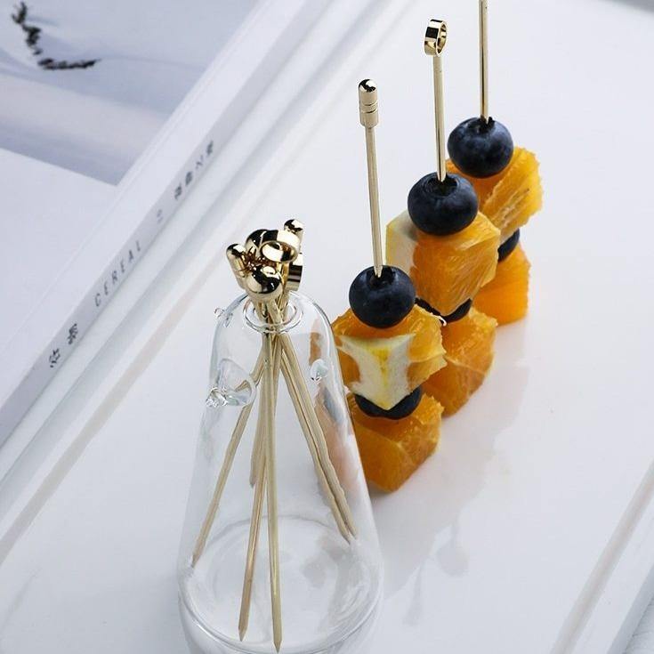 Elegant Stainless Steel Fruit Fork Jar - MaviGadget