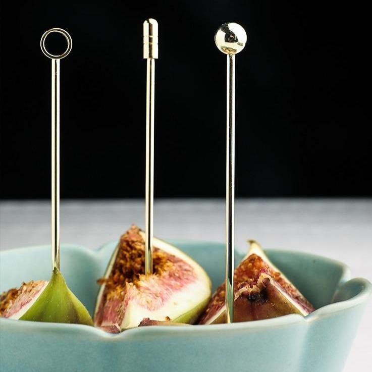 Elegant Stainless Steel Fruit Fork Jar - MaviGadget